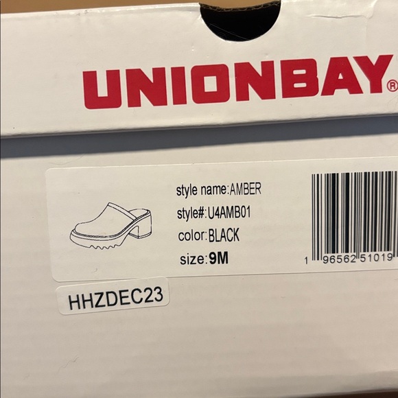 NIB Union Bay Black Amber Clog Lug Heel size 9 - Picture 6 of 6